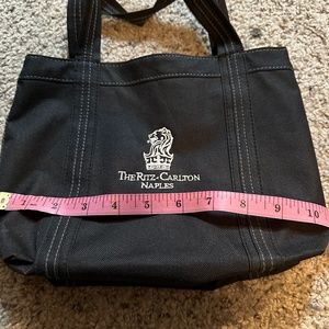 Ritz-Carlton Naples black canvas small tote bag
